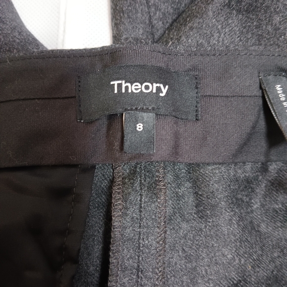 Theory Sleek Flannel 2 Wool Trousers - Picture 7 of 9